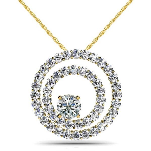 Radiant Circle Crystal Pendant - Premium Artificial Jewellery