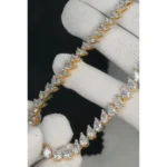 Roopo Pear Solitaire American Diamond Partywear Necklace Set - Image 2
