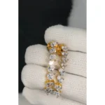 Roopo Pear Solitaire American Diamond Partywear Necklace Set - Image 3