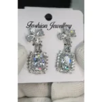 Emerald-Cut AD Drop Earrings