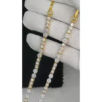 Y-Drape Solitaire American Diamond Partywear Necklace Set - Image 2